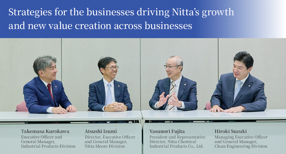 Strategies for the businesses driving Nitta’s growth and new value creation across businesses